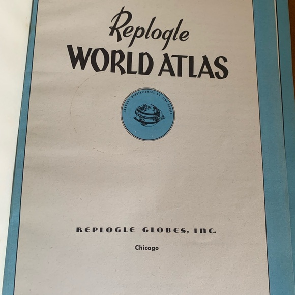 Vintage Replogle World Atlas hardcover book - Picture 2 of 4